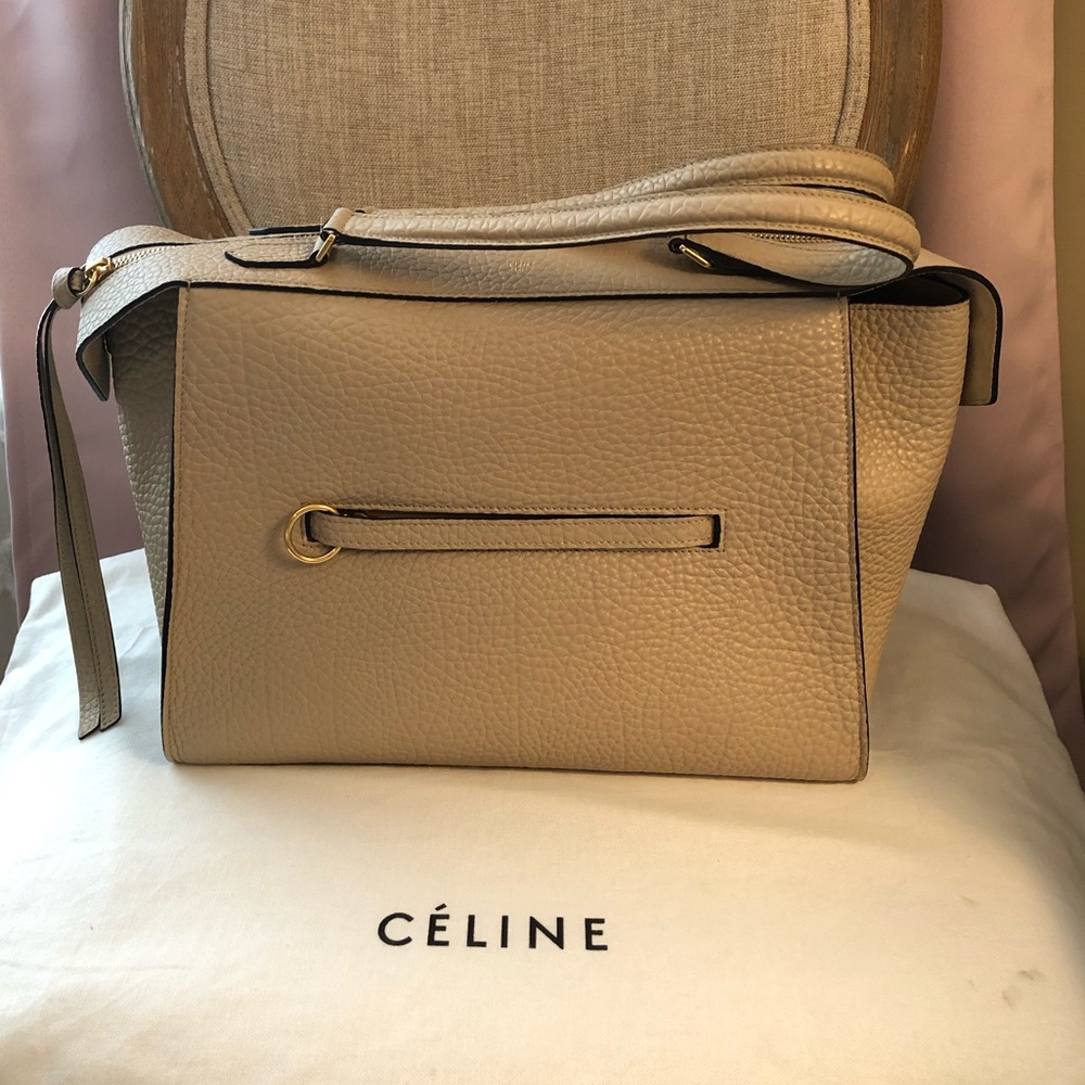 Céline Ring Bag Small Bullhide Taupe Gold HW